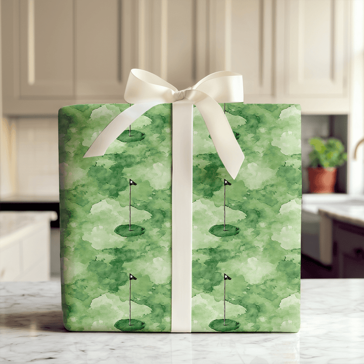 Green Putt - Wrapping Paper - Aspen & Arlo