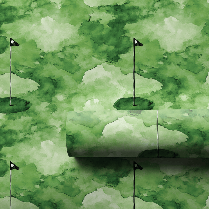 Green Putt - Wrapping Paper - Aspen & Arlo