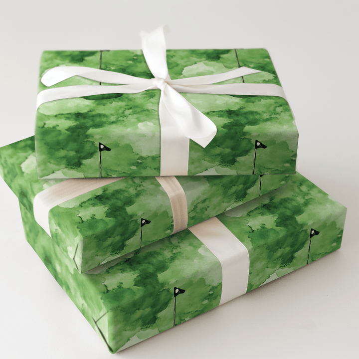 Green Putt - Wrapping Paper - Aspen & Arlo