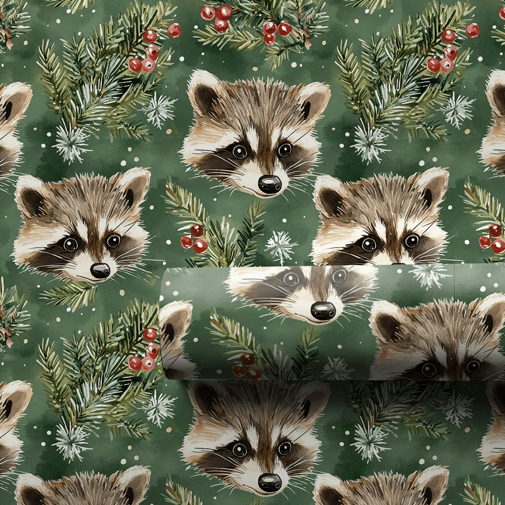 Racoon's Merry Mayhem - Wrapping Paper - Aspen & Arlo