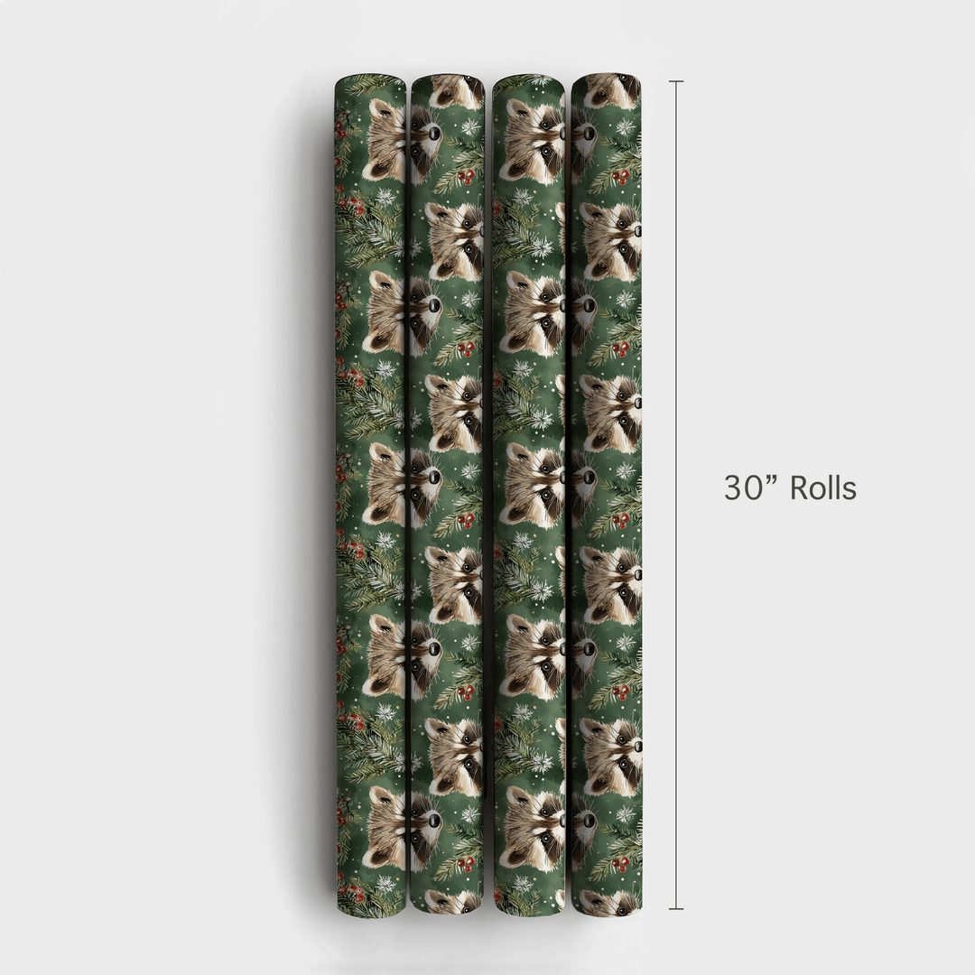 Racoon's Merry Mayhem - Wrapping Paper - Aspen & Arlo