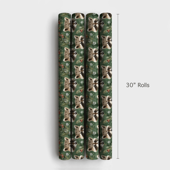 Racoon's Merry Mayhem - Wrapping Paper - Aspen & Arlo