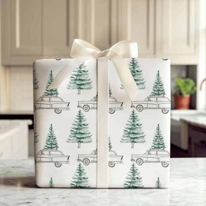 Tinsel Blue Beauty - Wrapping Paper - Aspen & Arlo