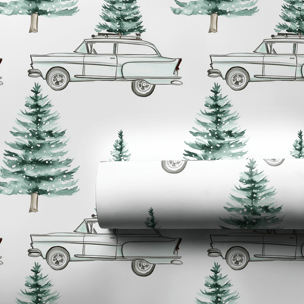 Tinsel Blue Beauty - Wrapping Paper - Aspen & Arlo