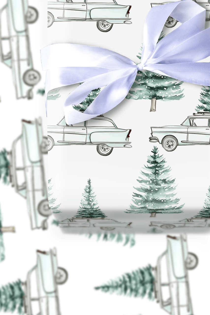 Tinsel Blue Beauty - Wrapping Paper - Aspen & Arlo