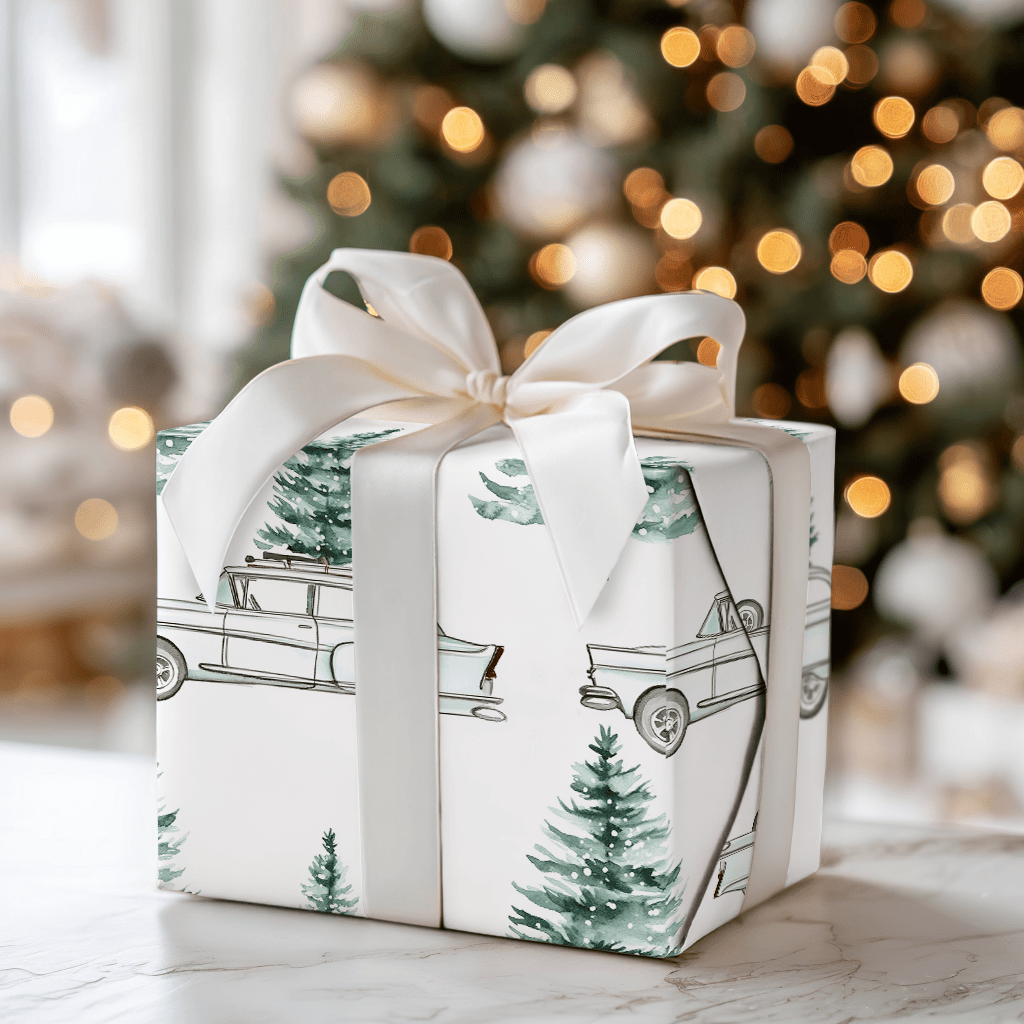 Tinsel Blue Beauty - Wrapping Paper - Aspen & Arlo