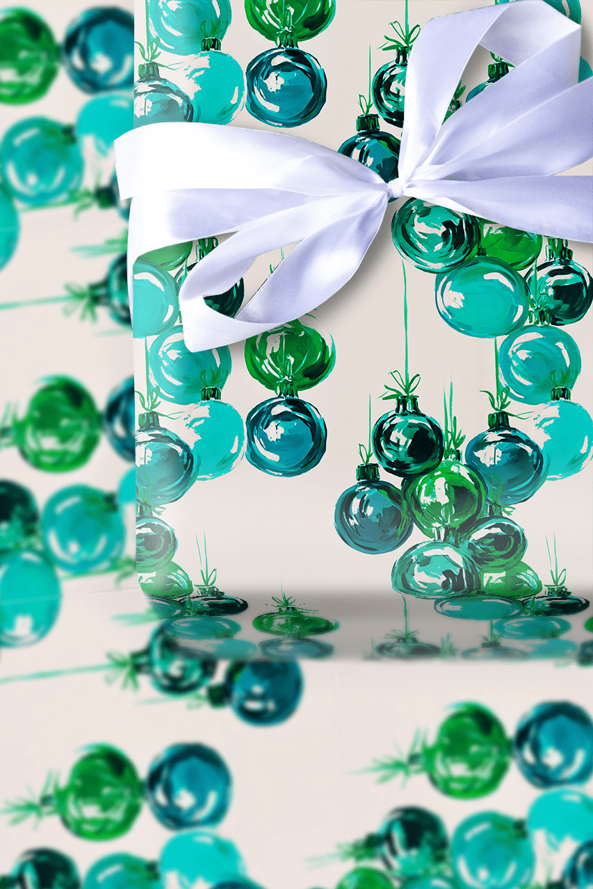 Dark Green Nelson - Wrapping Paper - Aspen & Arlo