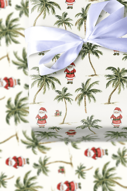 Claus in the Sand - Wrapping Paper - Aspen & Arlo