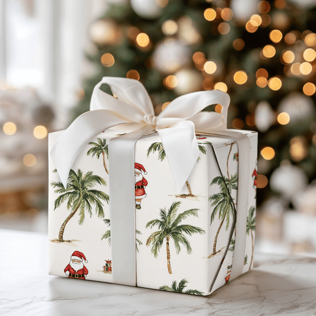 Claus in the Sand - Wrapping Paper - Aspen & Arlo