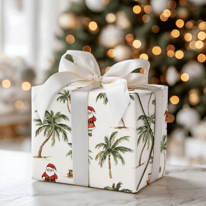 Claus in the Sand - Wrapping Paper - Aspen & Arlo