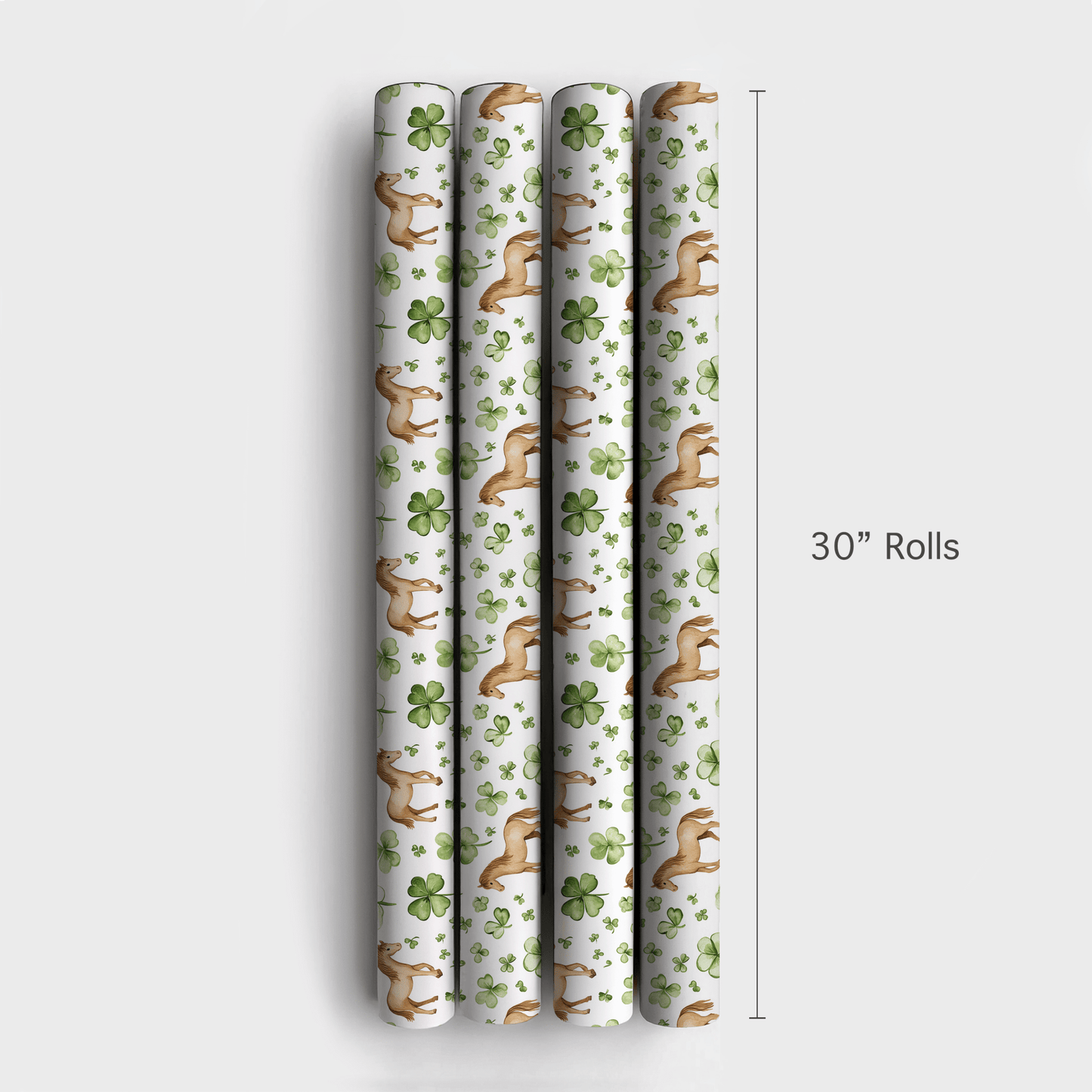 Shamrocks with the Missouri Fox Trotter - Wrapping Paper - Aspen & Arlo