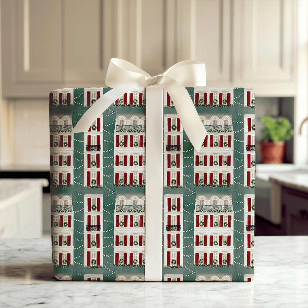 Wreathed and Lit - Wrapping Paper - Aspen & Arlo