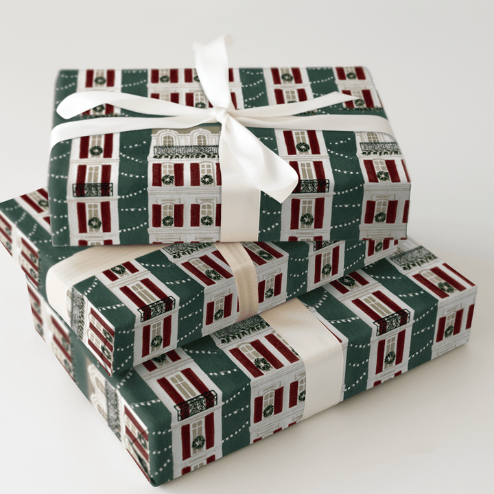 Wreathed and Lit - Wrapping Paper - Aspen & Arlo