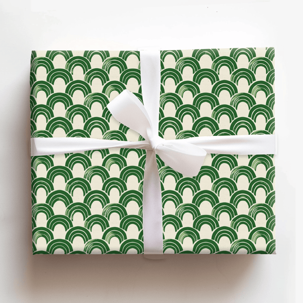 Green Dreams Wrapping Paper: Geometric Green Gift Wrap – Aspen & Arlo