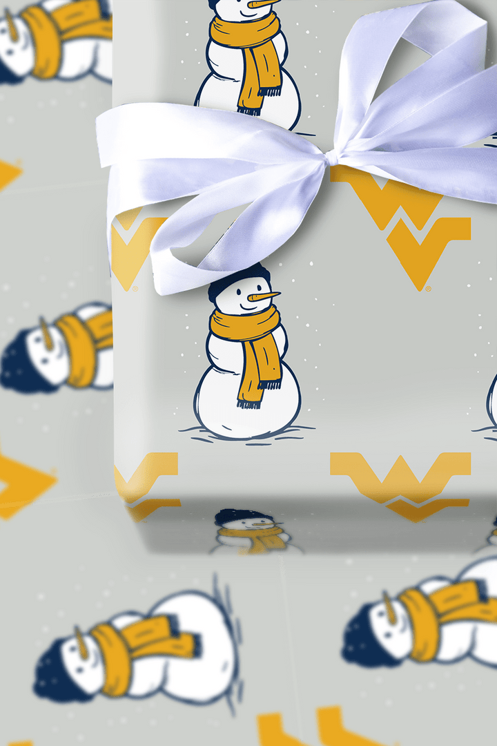 West Virginia Snowman - Wrapping Paper - Aspen & Arlo