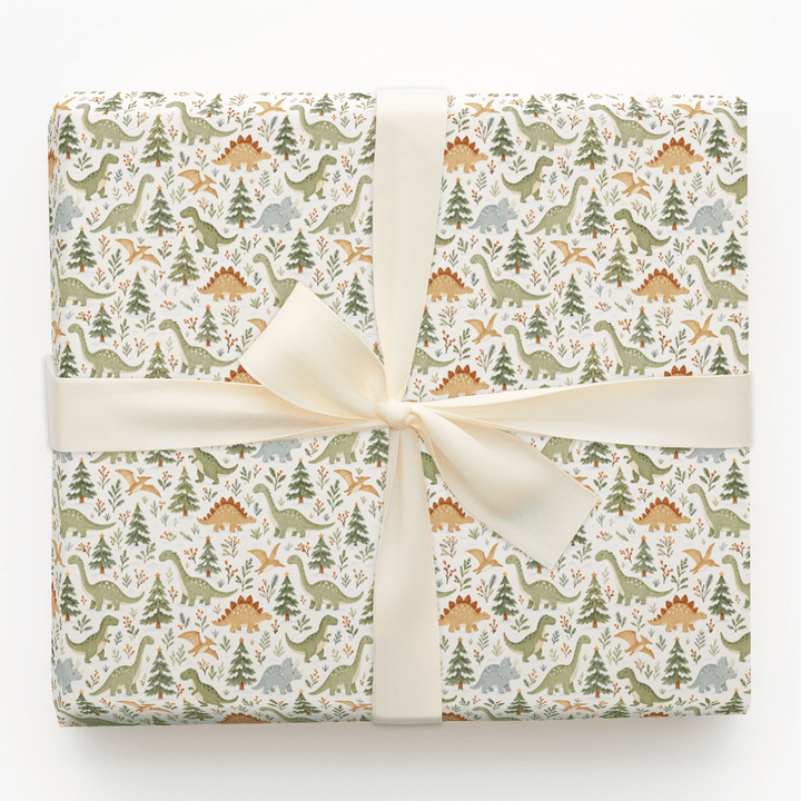 Woodland Winter Dinos - Wrapping Paper - Aspen & Arlo