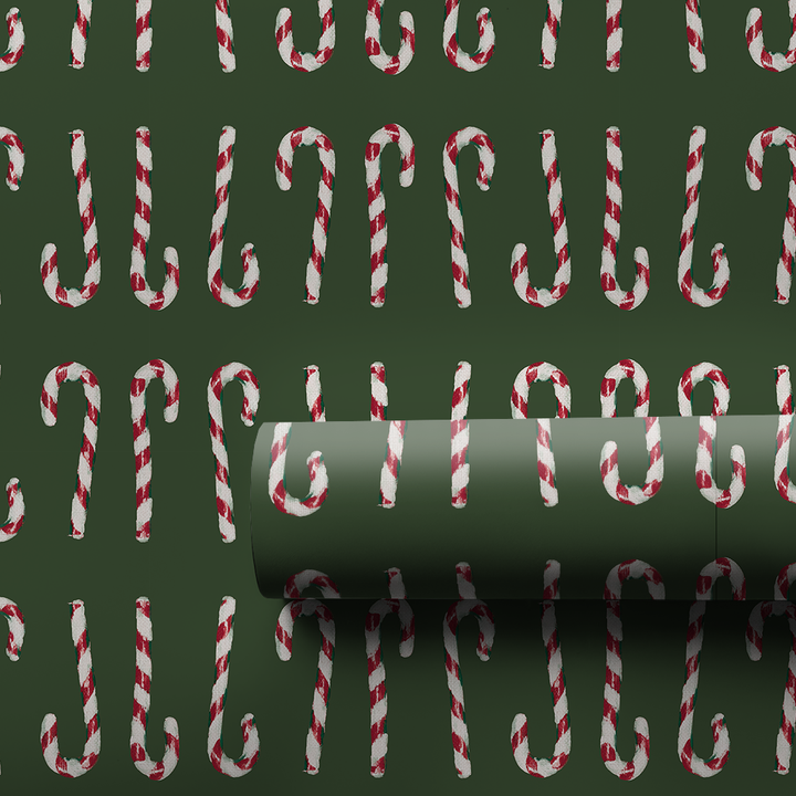 Vintage Green Candycane