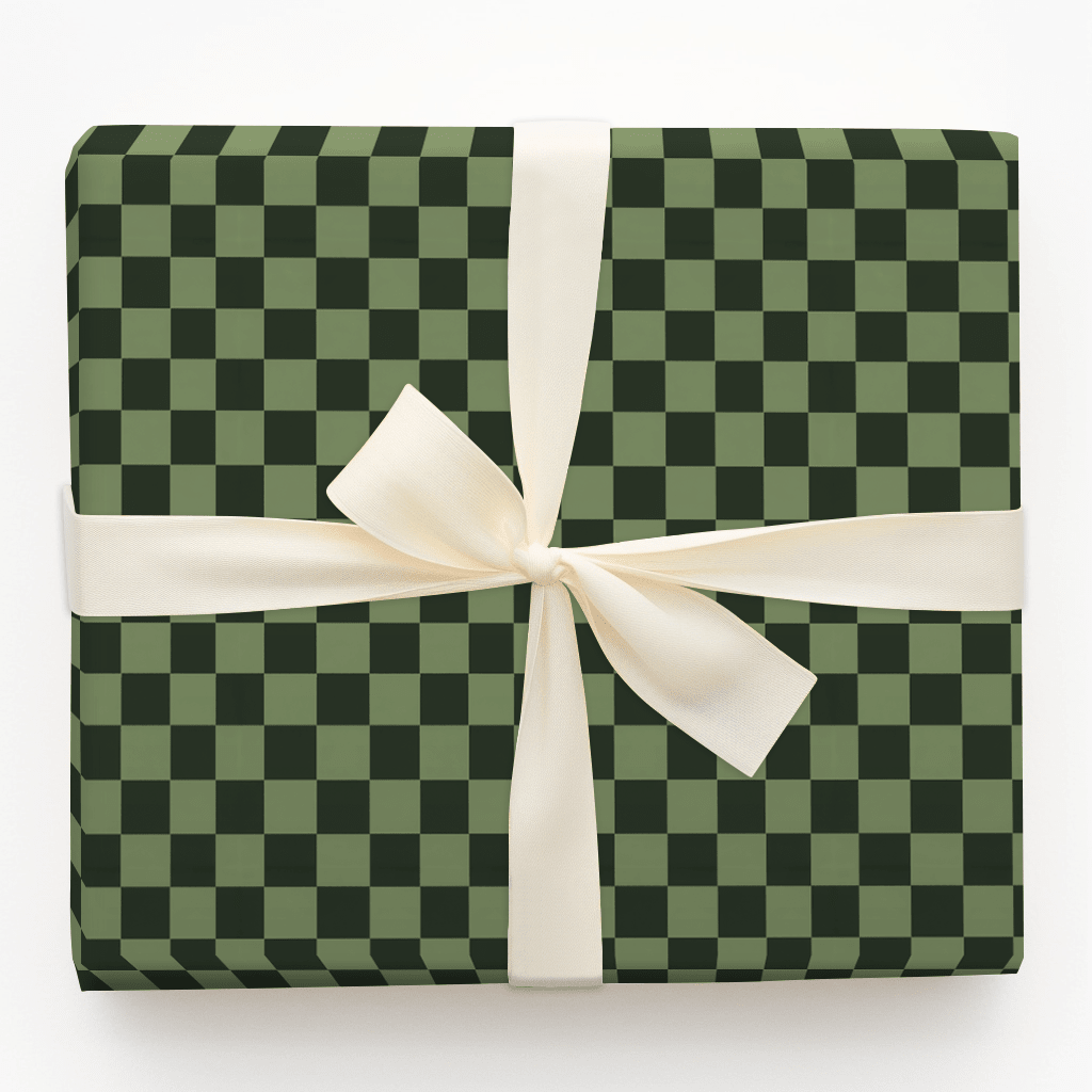 Moss Check - Wrapping Paper - Aspen & Arlo