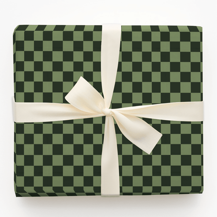 Moss Check - Wrapping Paper - Aspen & Arlo
