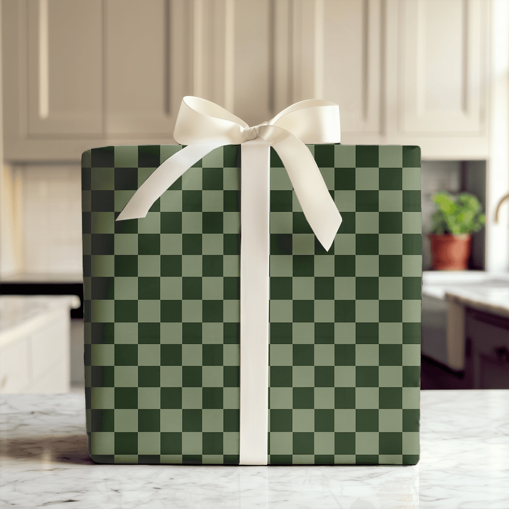 Moss Check - Wrapping Paper - Aspen & Arlo