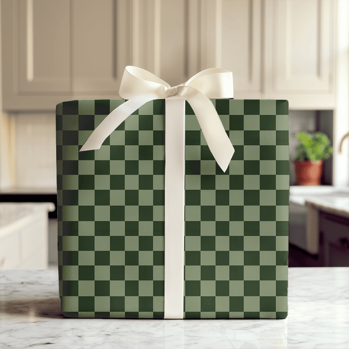 Moss Check - Wrapping Paper - Aspen & Arlo