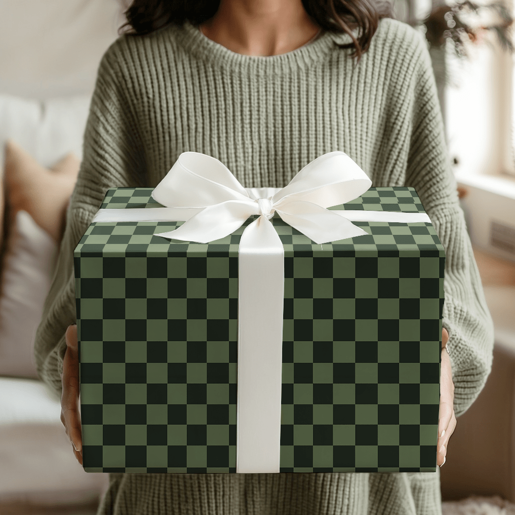 Moss Check - Wrapping Paper - Aspen & Arlo