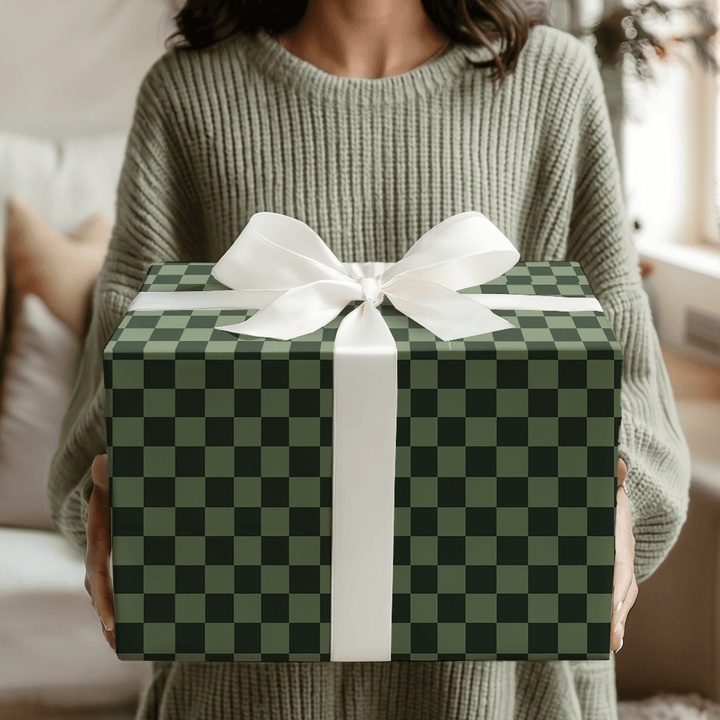 Moss Check - Wrapping Paper - Aspen & Arlo