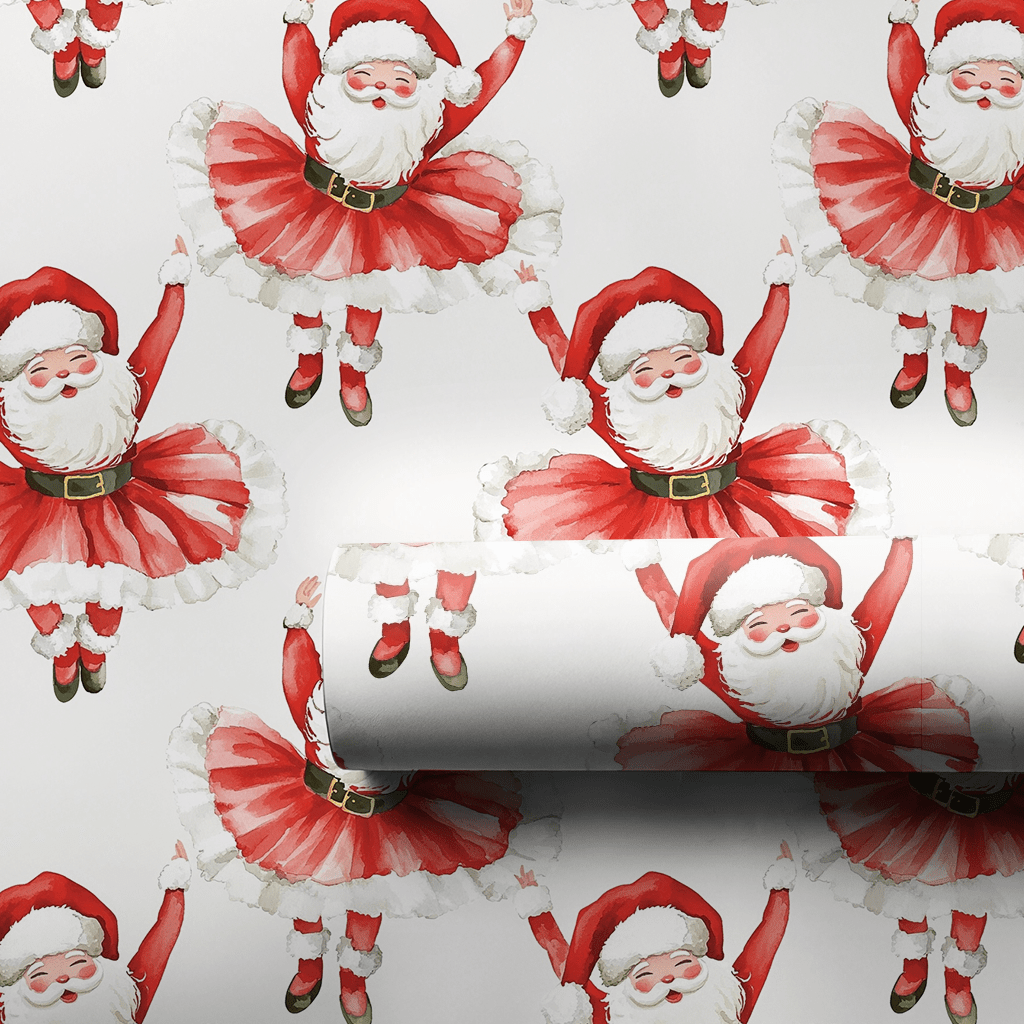 Sugarplum Santa - Wrapping Paper - Aspen & Arlo