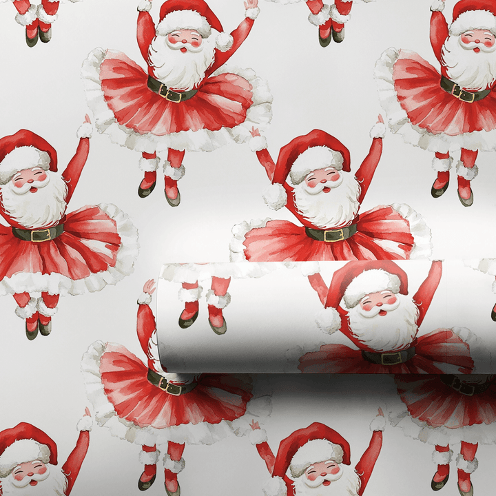 Sugarplum Santa - Wrapping Paper - Aspen & Arlo