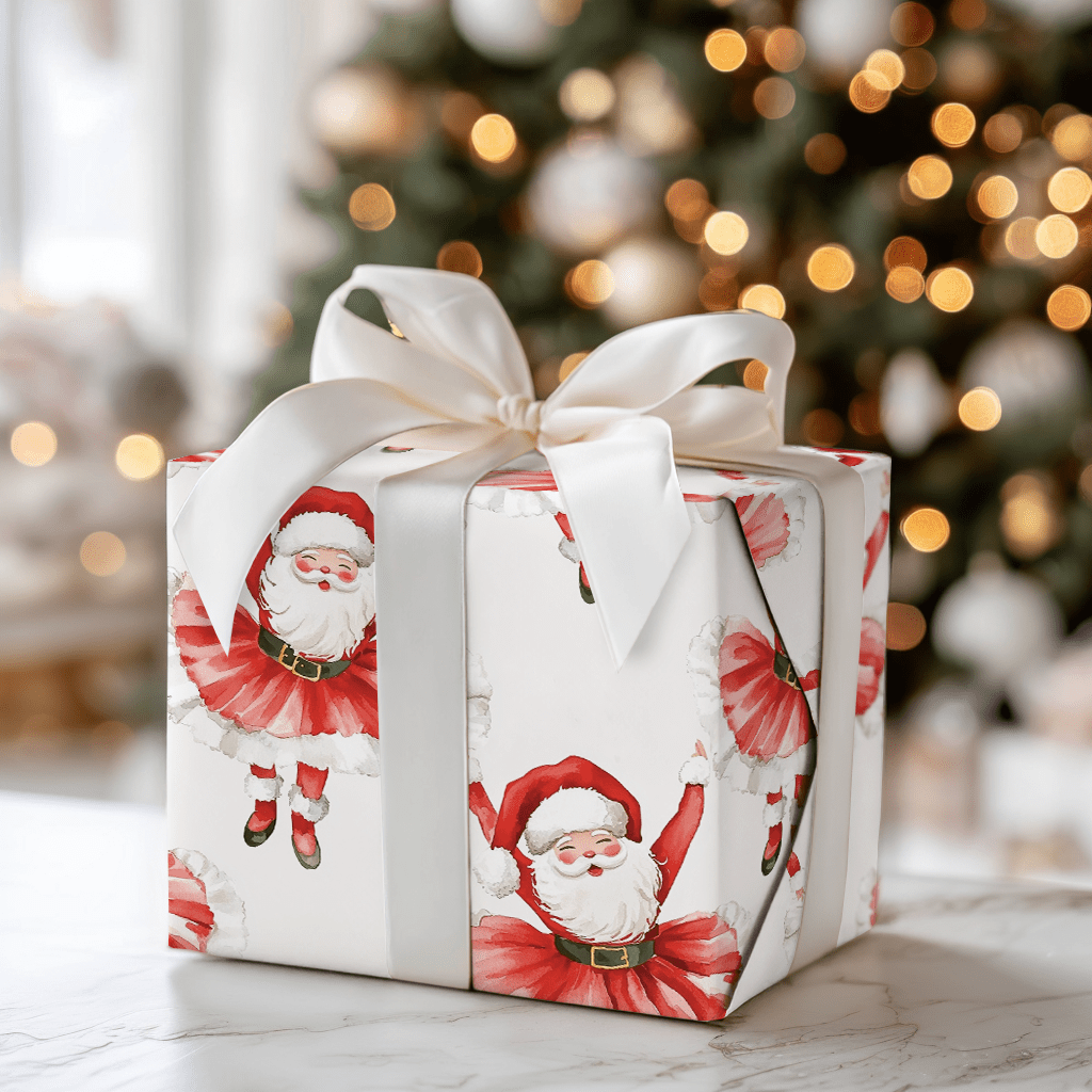 Sugarplum Santa - Wrapping Paper - Aspen & Arlo