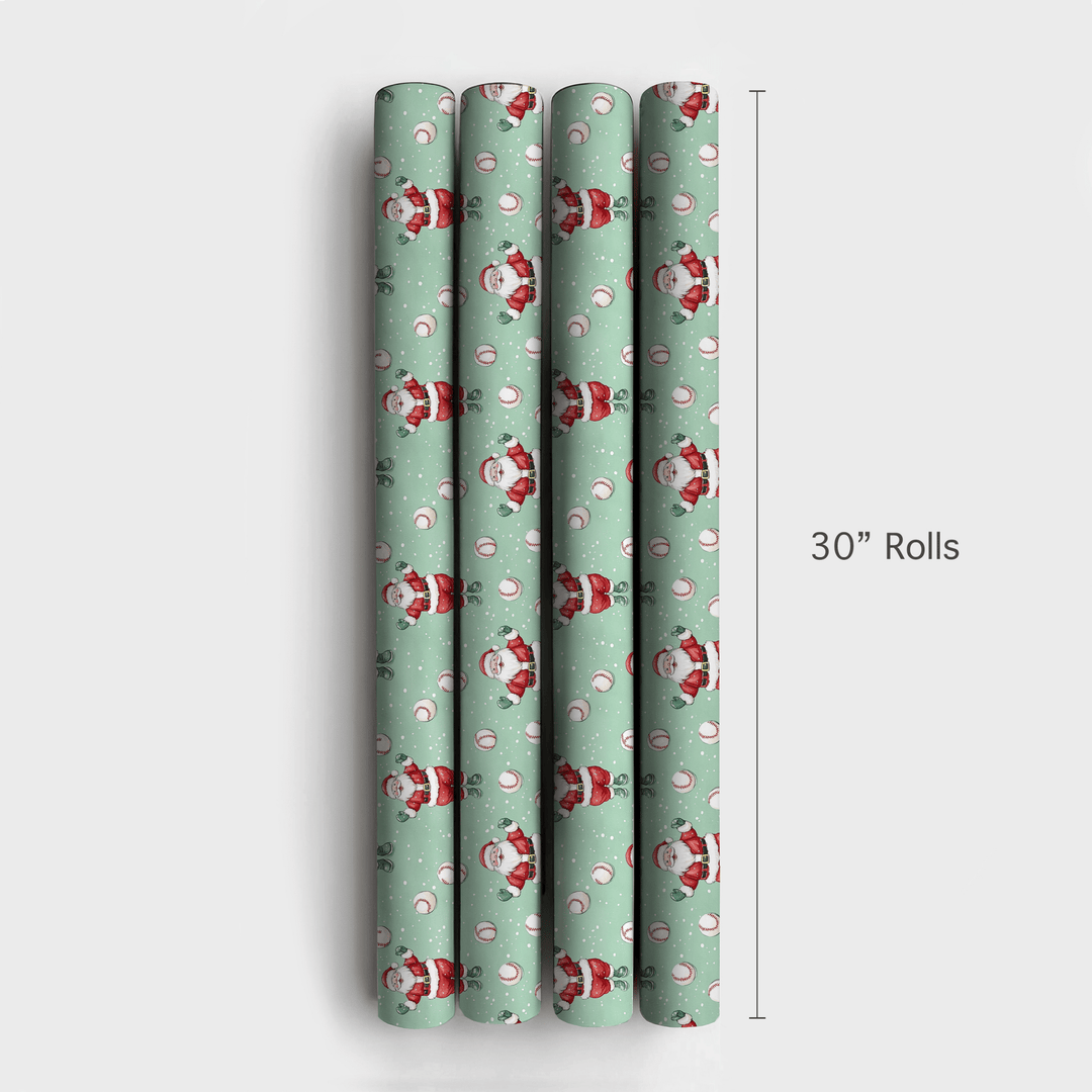Home Run Claus - Wrapping Paper - Aspen & Arlo