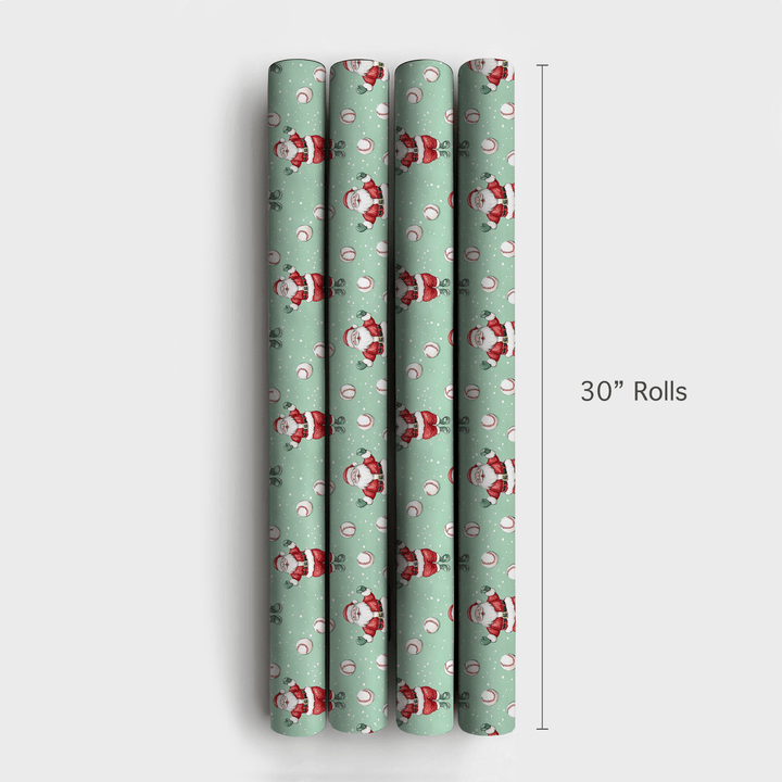Home Run Claus - Wrapping Paper - Aspen & Arlo