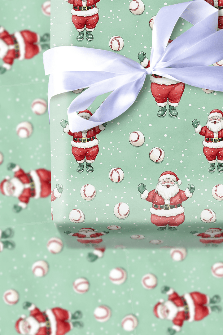 Home Run Claus - Wrapping Paper - Aspen & Arlo