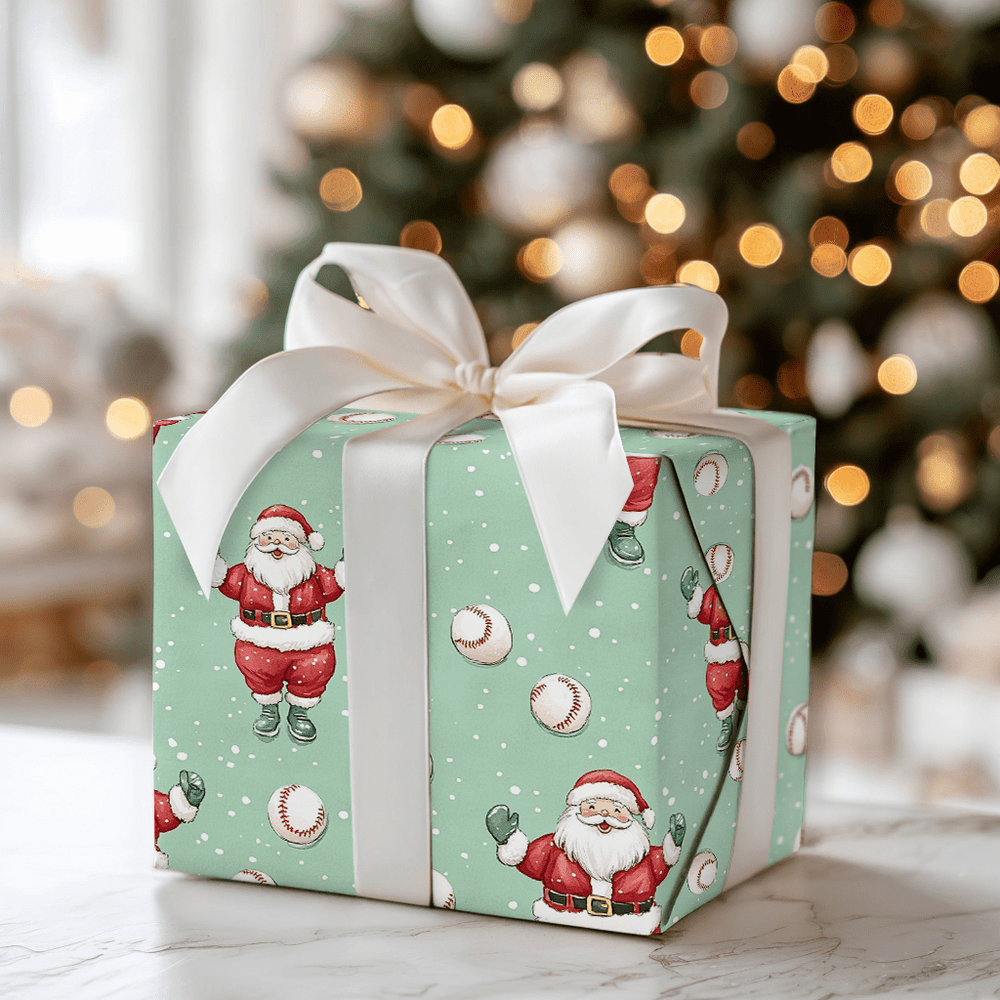 Home Run Claus - Wrapping Paper - Aspen & Arlo