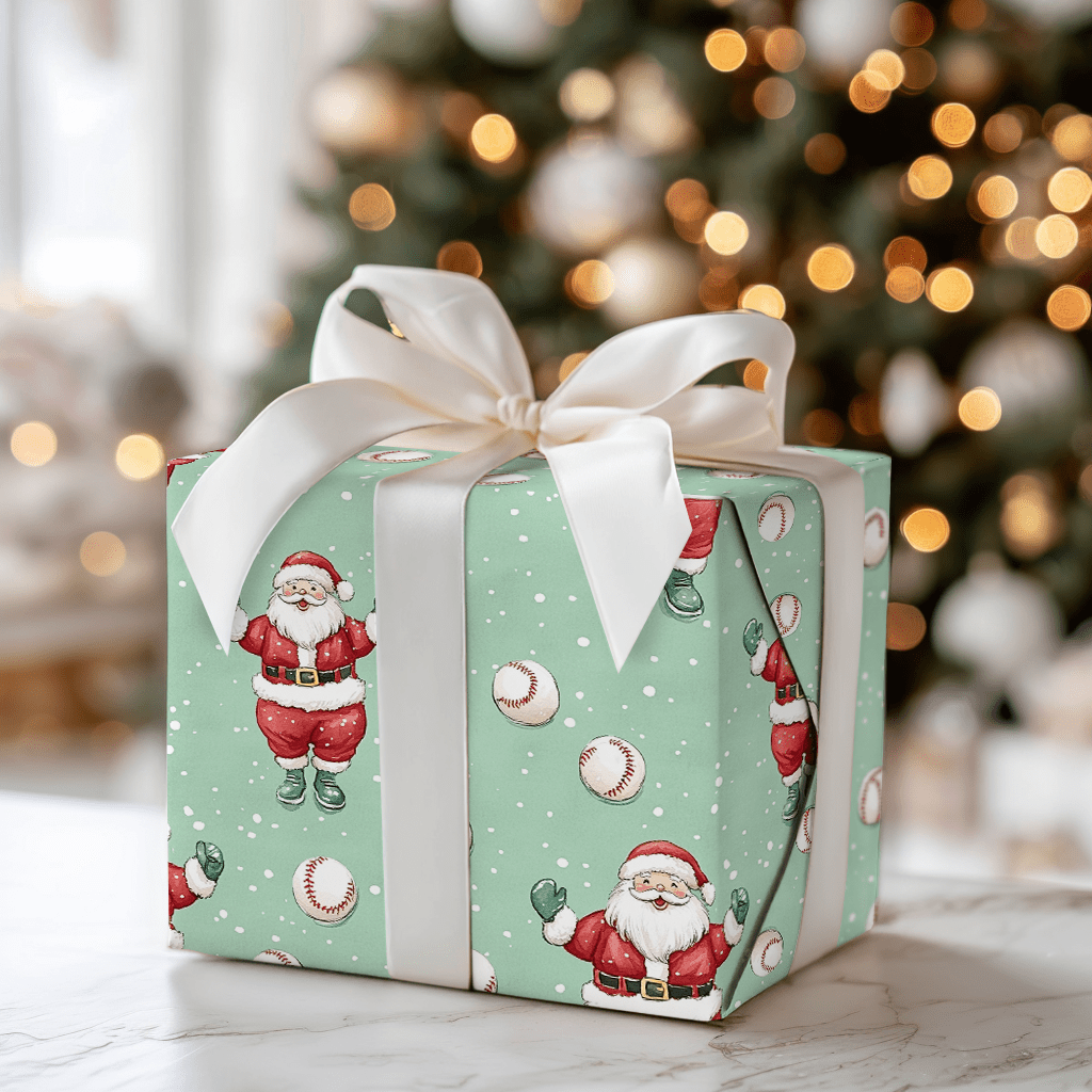 Home Run Claus - Wrapping Paper - Aspen & Arlo