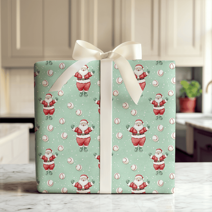Home Run Claus - Wrapping Paper - Aspen & Arlo