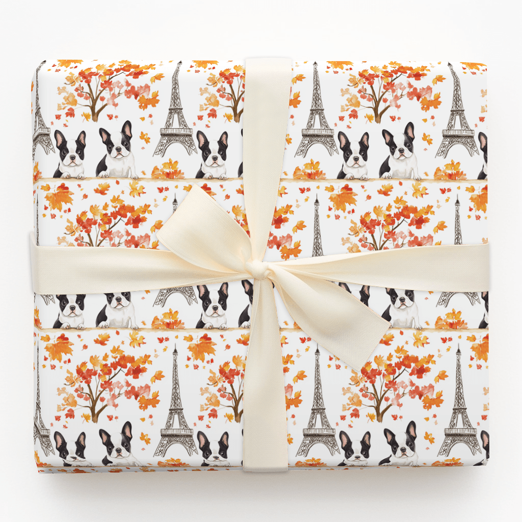 Paris with the Boston Terriers - Wrapping Paper - Aspen & Arlo