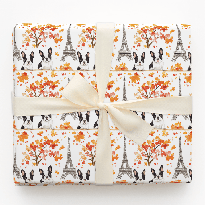Paris with the Boston Terriers - Wrapping Paper - Aspen & Arlo