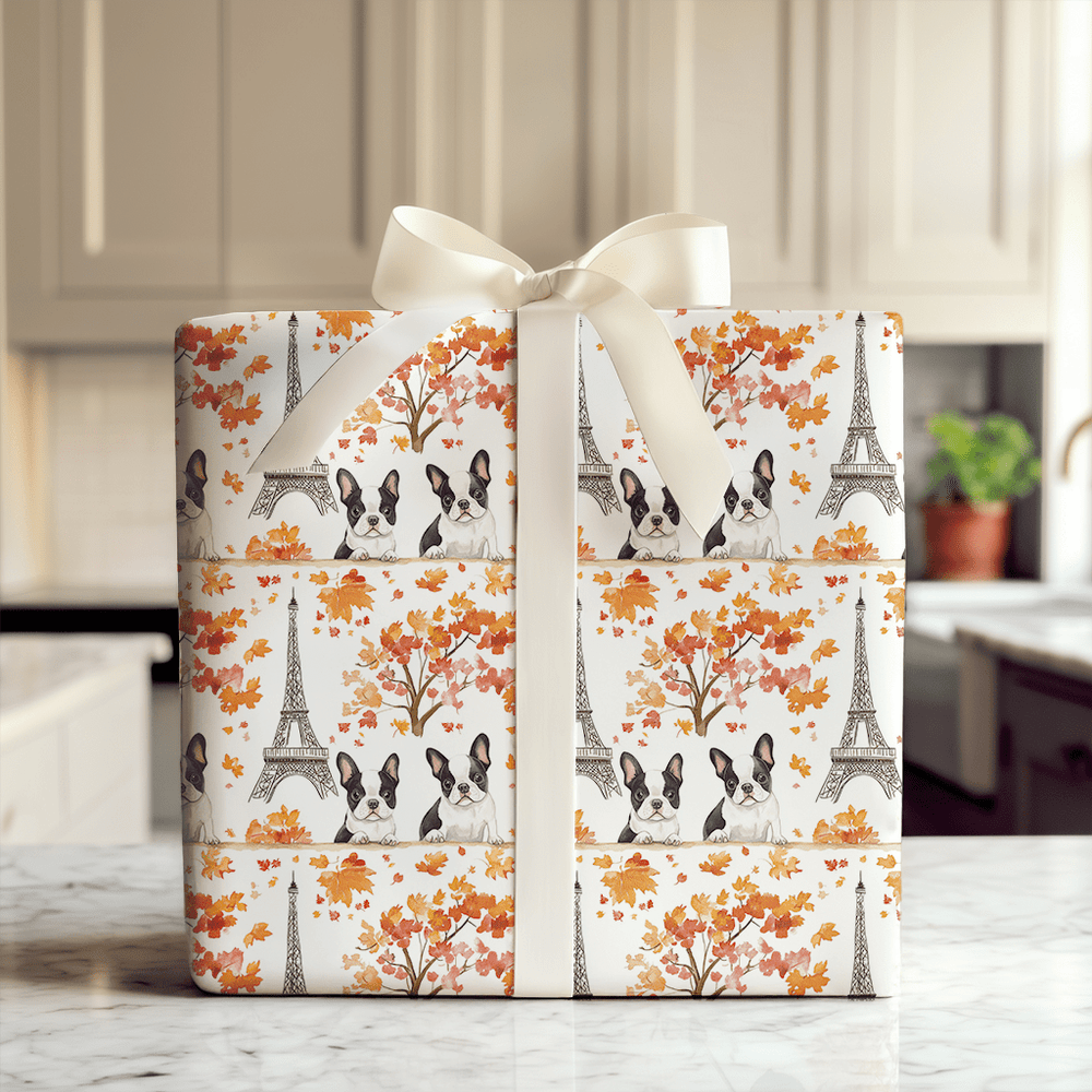 Paris with the Boston Terriers - Wrapping Paper - Aspen & Arlo