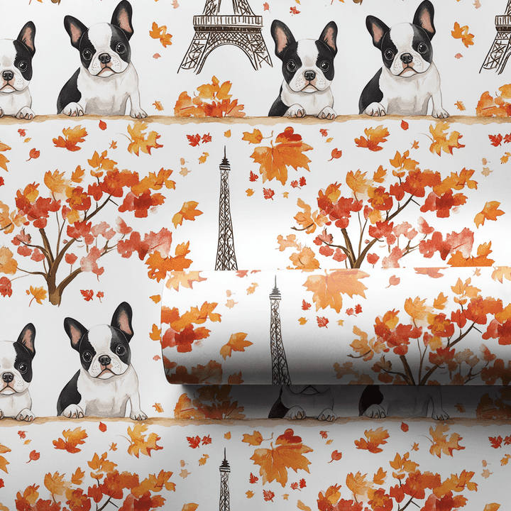 Paris with the Boston Terriers - Wrapping Paper - Aspen & Arlo