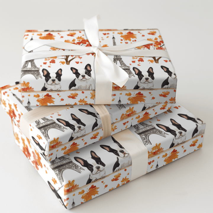 Paris with the Boston Terriers - Wrapping Paper - Aspen & Arlo