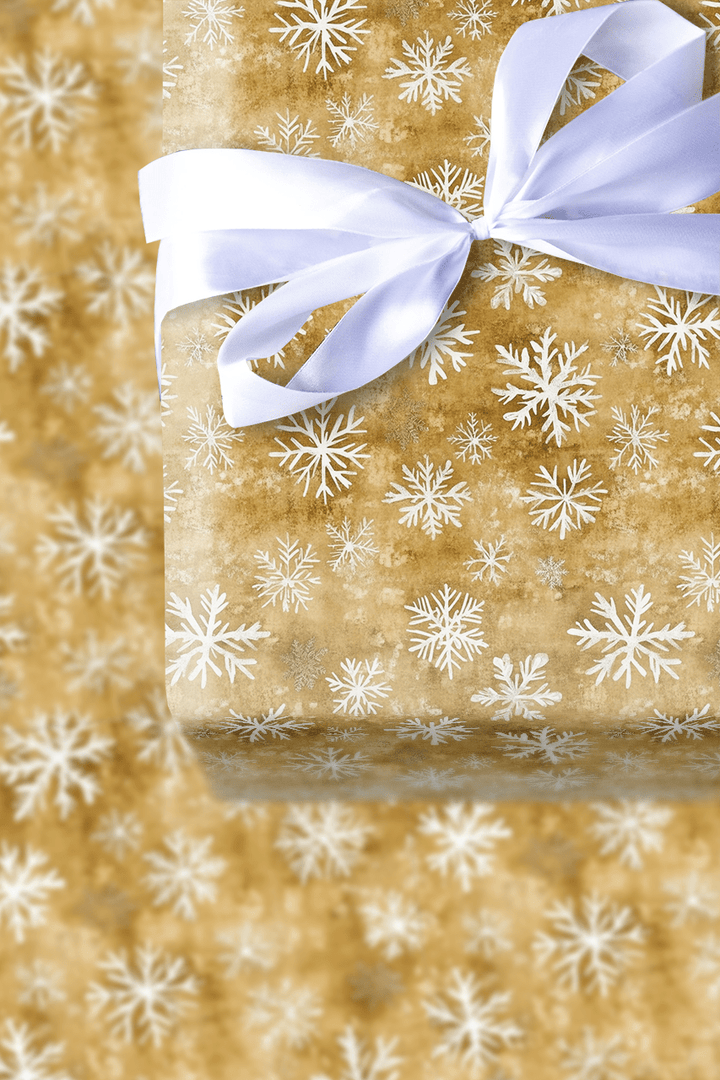 Snow Globe Gold - Wrapping Paper - Aspen & Arlo