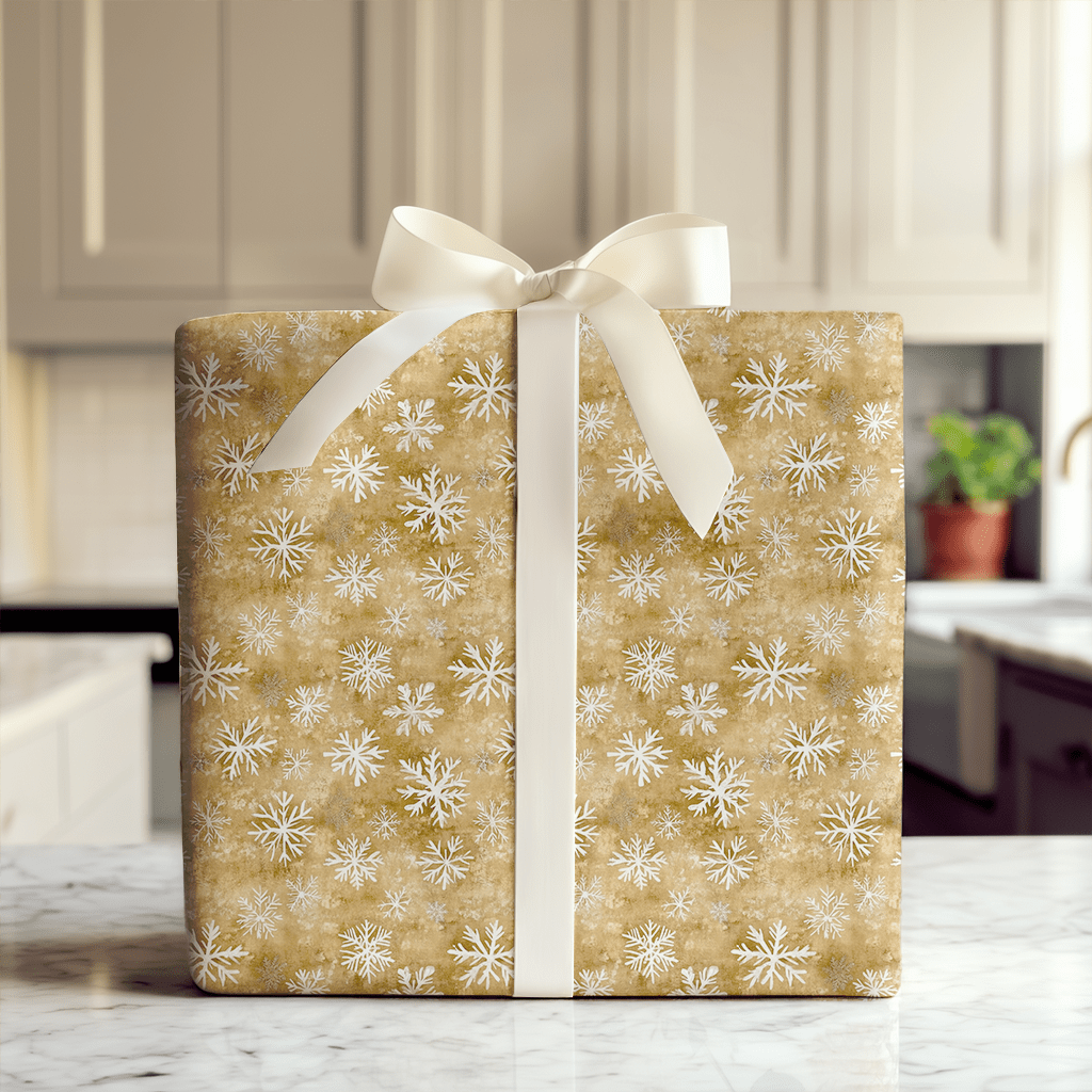 Snow Globe Gold - Wrapping Paper - Aspen & Arlo