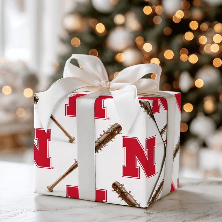 Husker Holiday Sluggers - Wrapping Paper - Aspen & Arlo