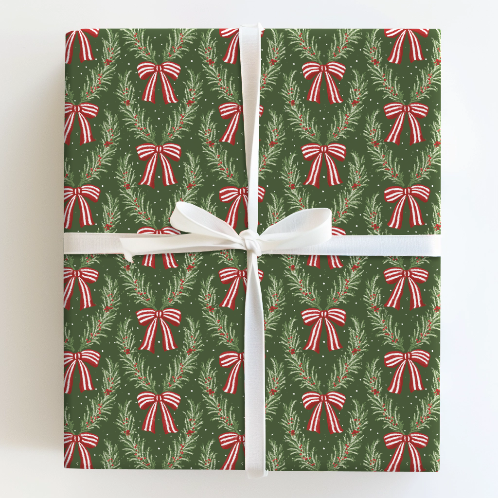 Peppermint Bow Garland