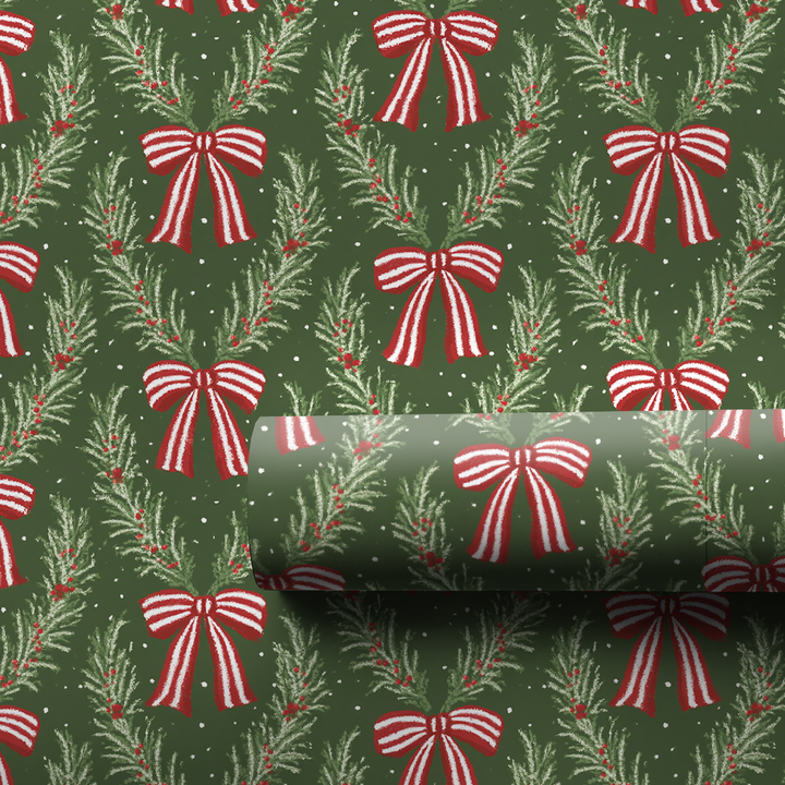 Peppermint Bow Garland