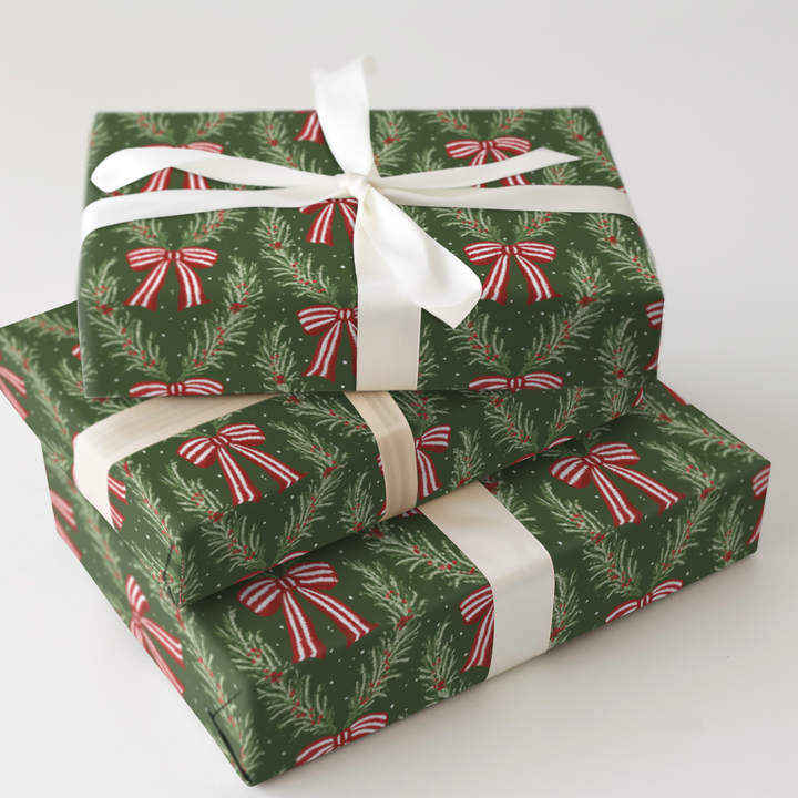 Peppermint Bow Garland