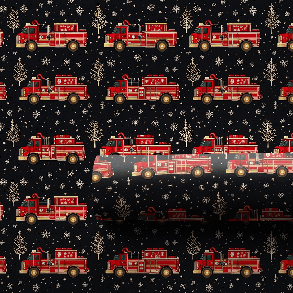 Flame on Kringle Ave - Wrapping Paper - Aspen & Arlo