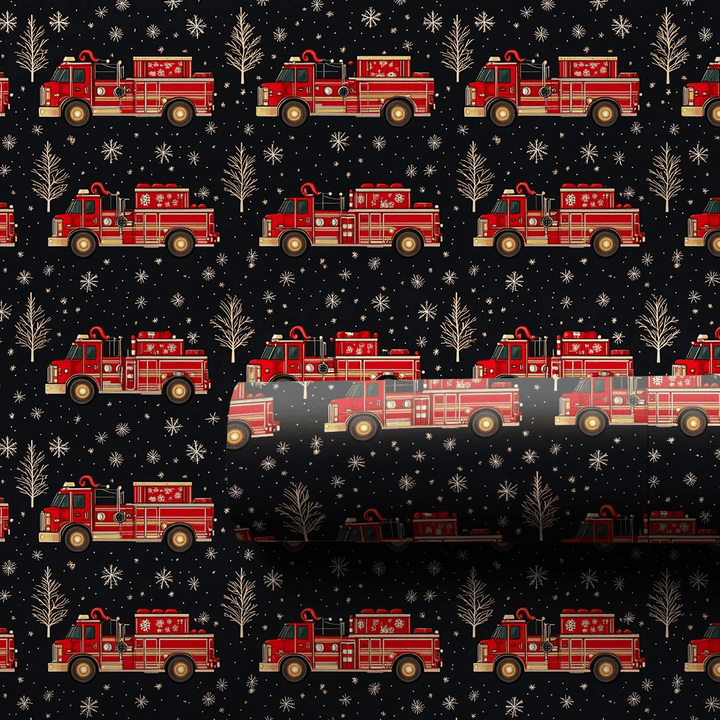 Flame on Kringle Ave - Wrapping Paper - Aspen & Arlo