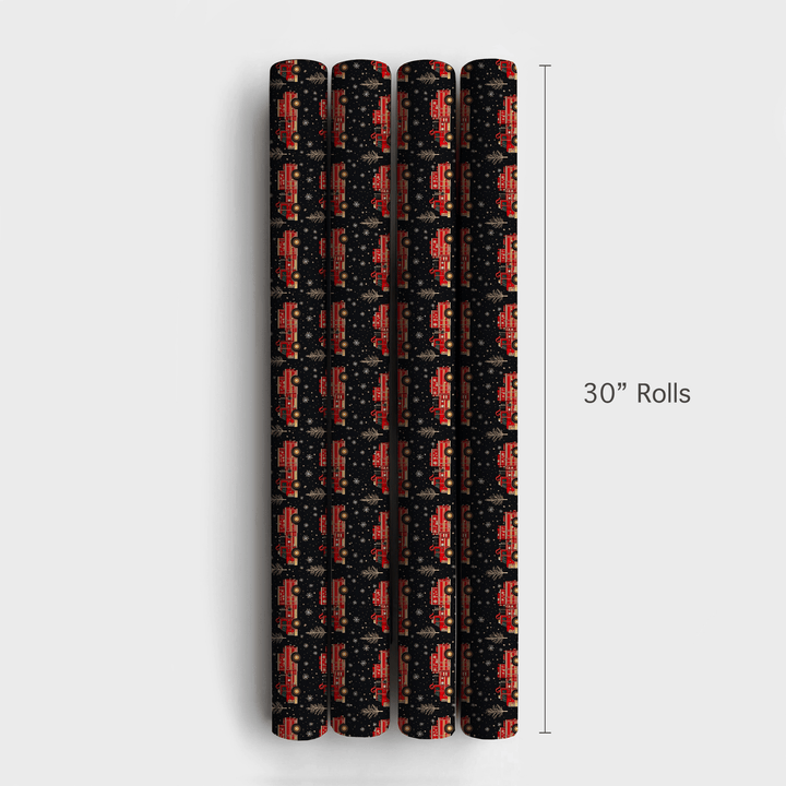Flame on Kringle Ave - Wrapping Paper - Aspen & Arlo